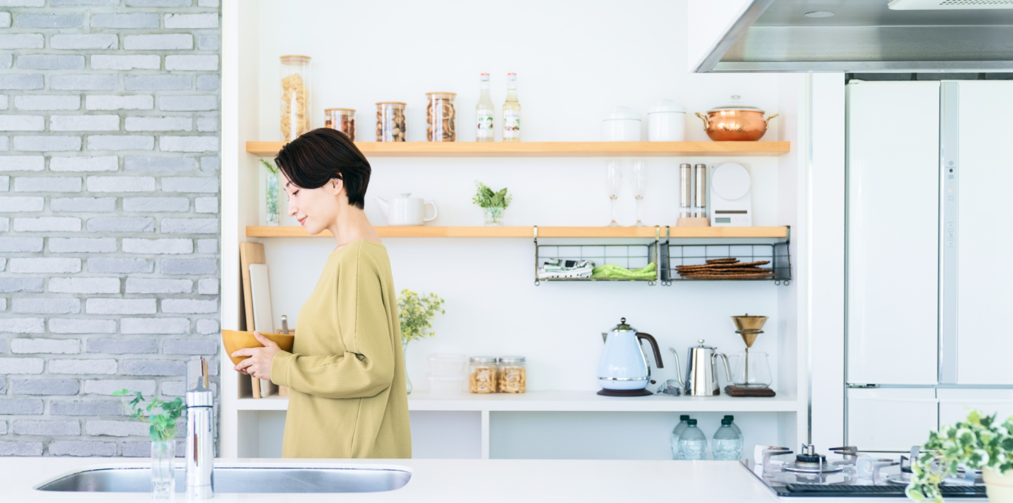 明るいキッチン